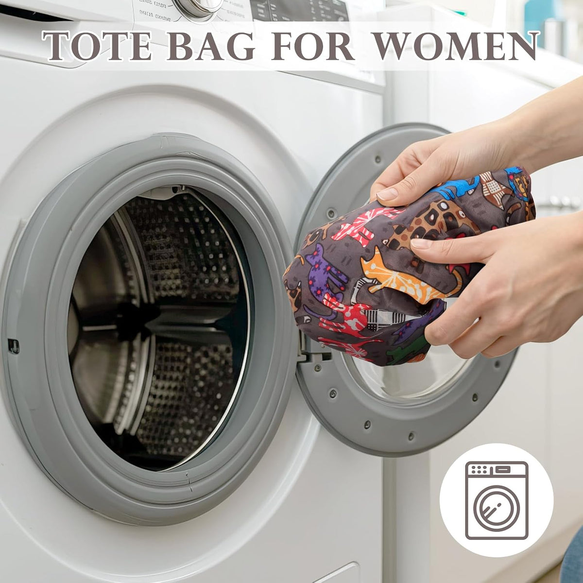 Reusable Grocery Bags Foldable Polyester. Cute Reusable Shopping Bags for Women Large Heavy Duty